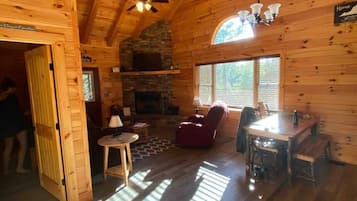 TV, fireplace, DVD player