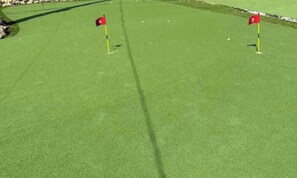 A golf course with two flags marking the holes. - Bachelor Pad 18 beds, Golf, Pool, Pickleball, 5min to 6th street (Austin)