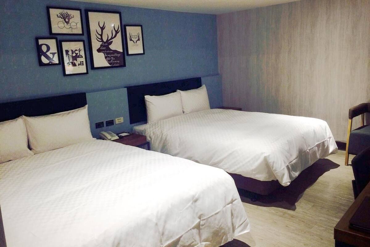 Family Quadruple Room, No Windows | Premium bedding, desk, blackout curtains, free WiFi