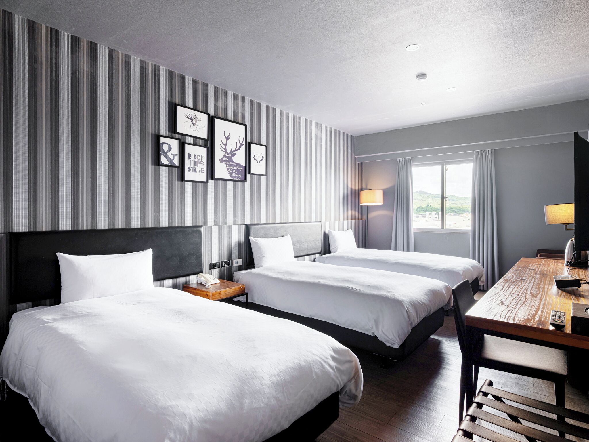 Superior Triple Room, 3 Twin Beds, City View | Premium bedding, desk, blackout drapes, free WiFi