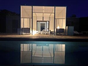 屋外プール、温水プール