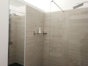 Hair dryer, towels, toilet paper