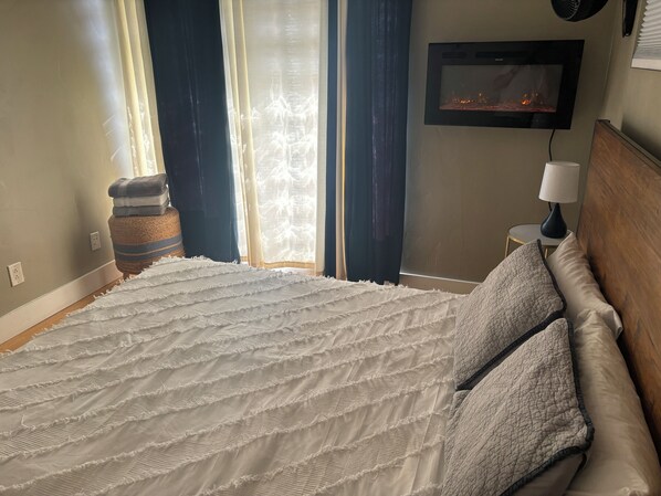 1 bedroom, iron/ironing board, travel crib, free WiFi