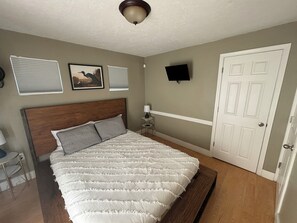 1 bedroom, iron/ironing board, travel crib, free WiFi