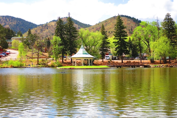 FISHING LAKE IN GREEN MOUNTAIN FALLS