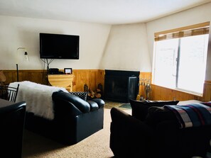 TV, peis, DVD-spiller og filmbibliotek