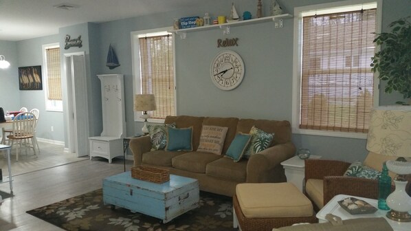 TV, DVD player, video library