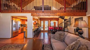 Smart TV, fireplace, foosball, table tennis