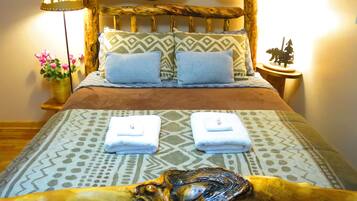 3 habitaciones, tabla de planchar con plancha y cuna de viaje