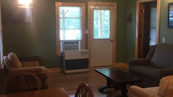 Smart TV, books, music library, stereo