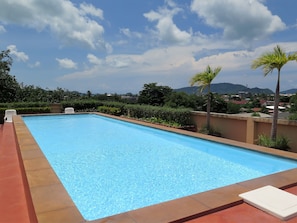 Outdoor pool, a rooftop pool