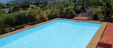Outdoor pool, a rooftop pool