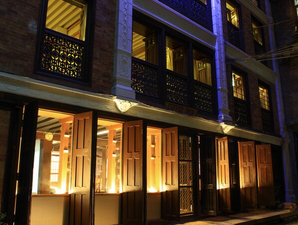 Front of property – evening/night