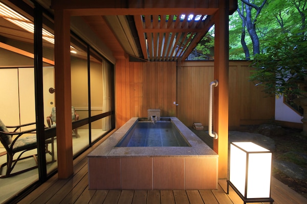 Japanese Style Room with Open-air Bath | In-room safe, desk, free WiFi