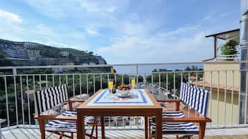 Deluxe Double Room, Terrace, Sea View | Terrace/patio