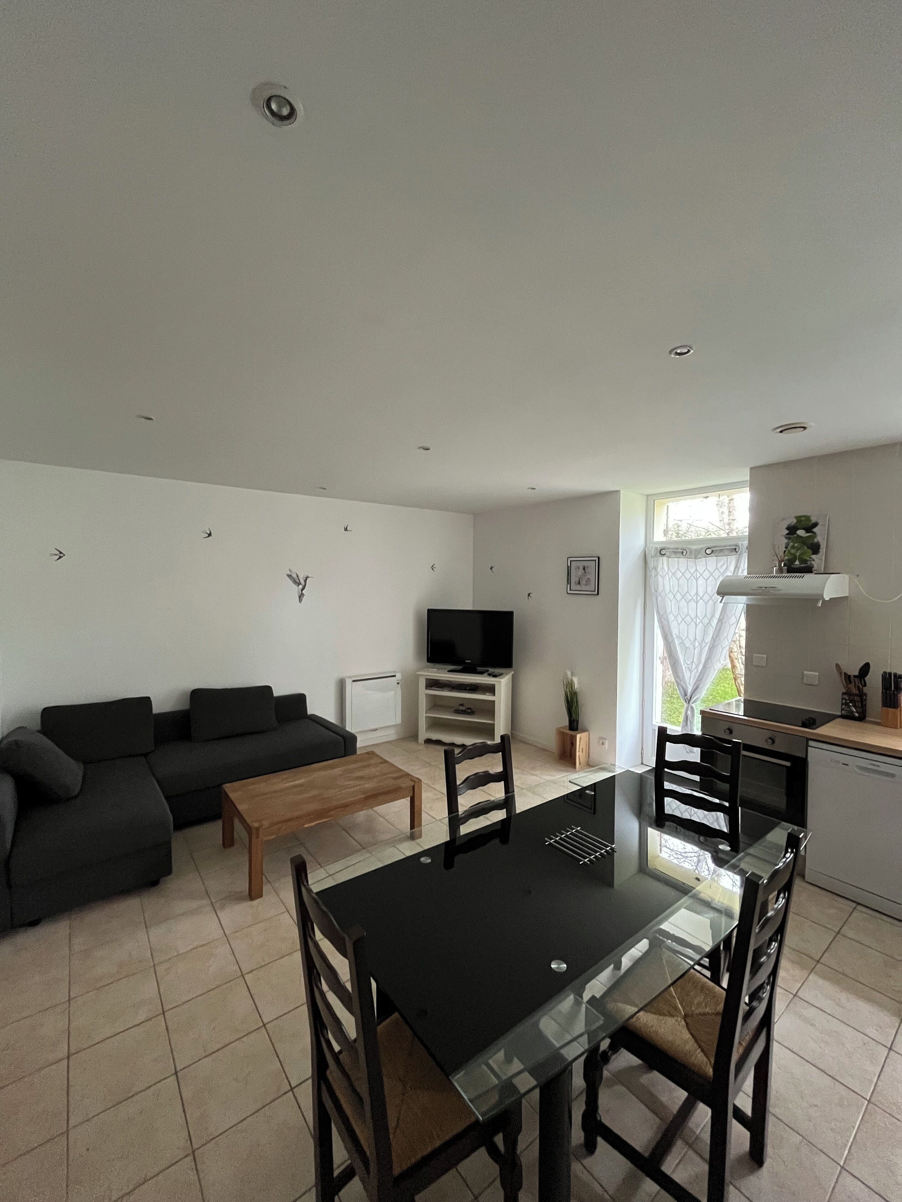 อพาร์ทเมนท์ (Gite Bridoire) | บริเวณนั่งเล่น | ทีวีจอแบน