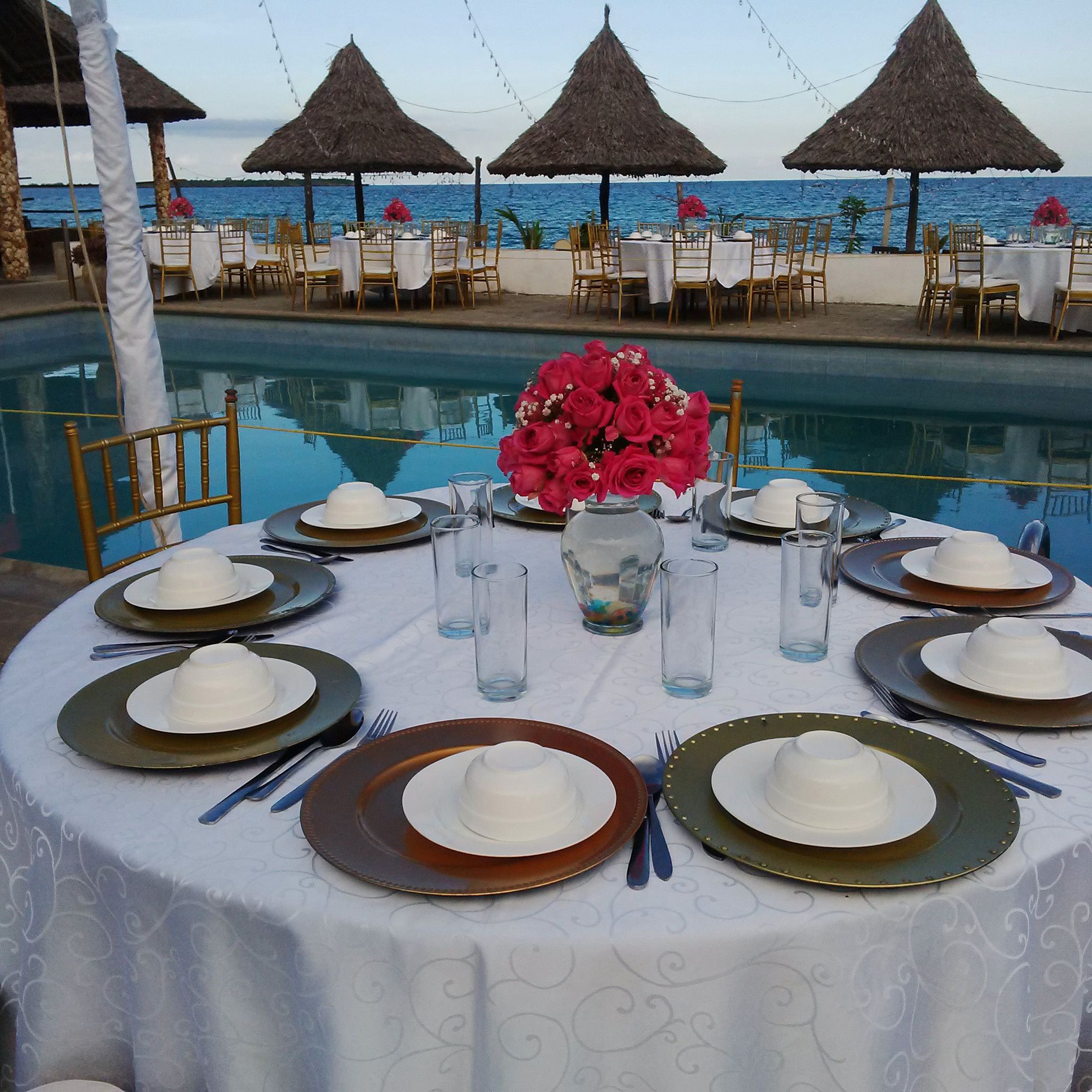 Espace de banquet à l’extérieur