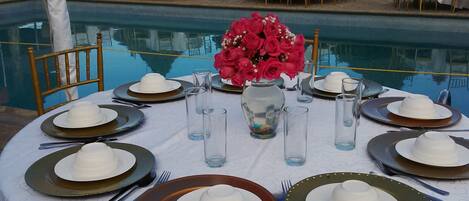 Espace de banquet à l’extérieur