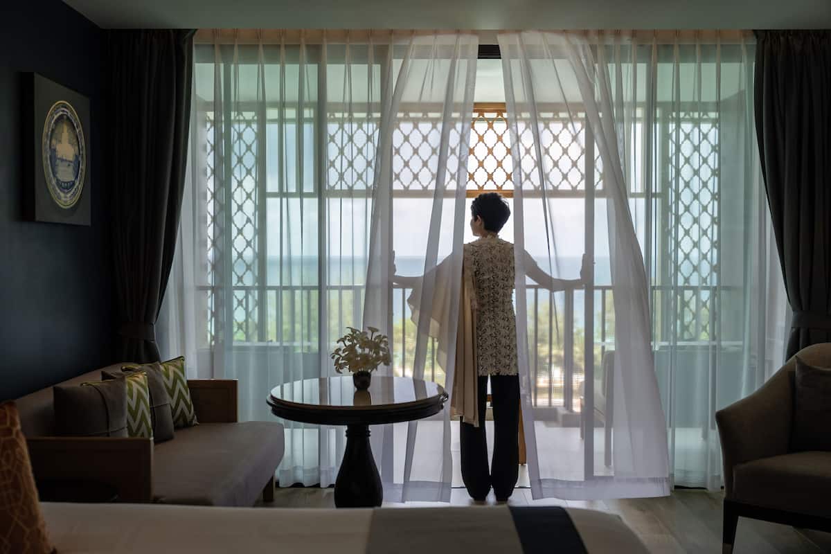 premier room, 1 king bed, balcony, sea view | view from room