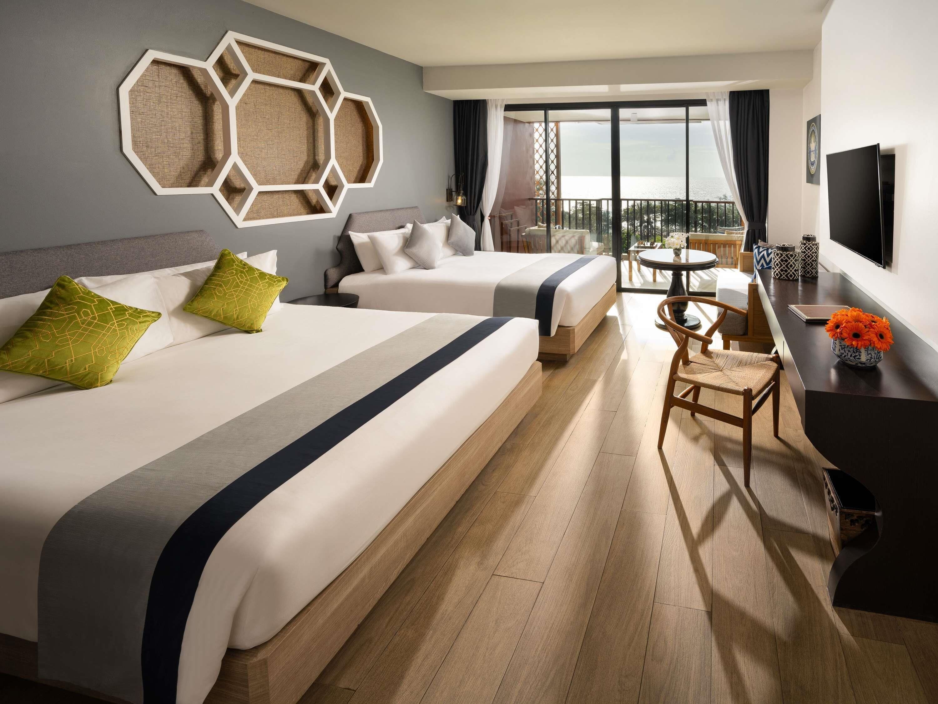 Premier Room, Multiple Beds, Balcony, Sea View (Family) | Premium bedding, down comforters, minibar, in-room safe