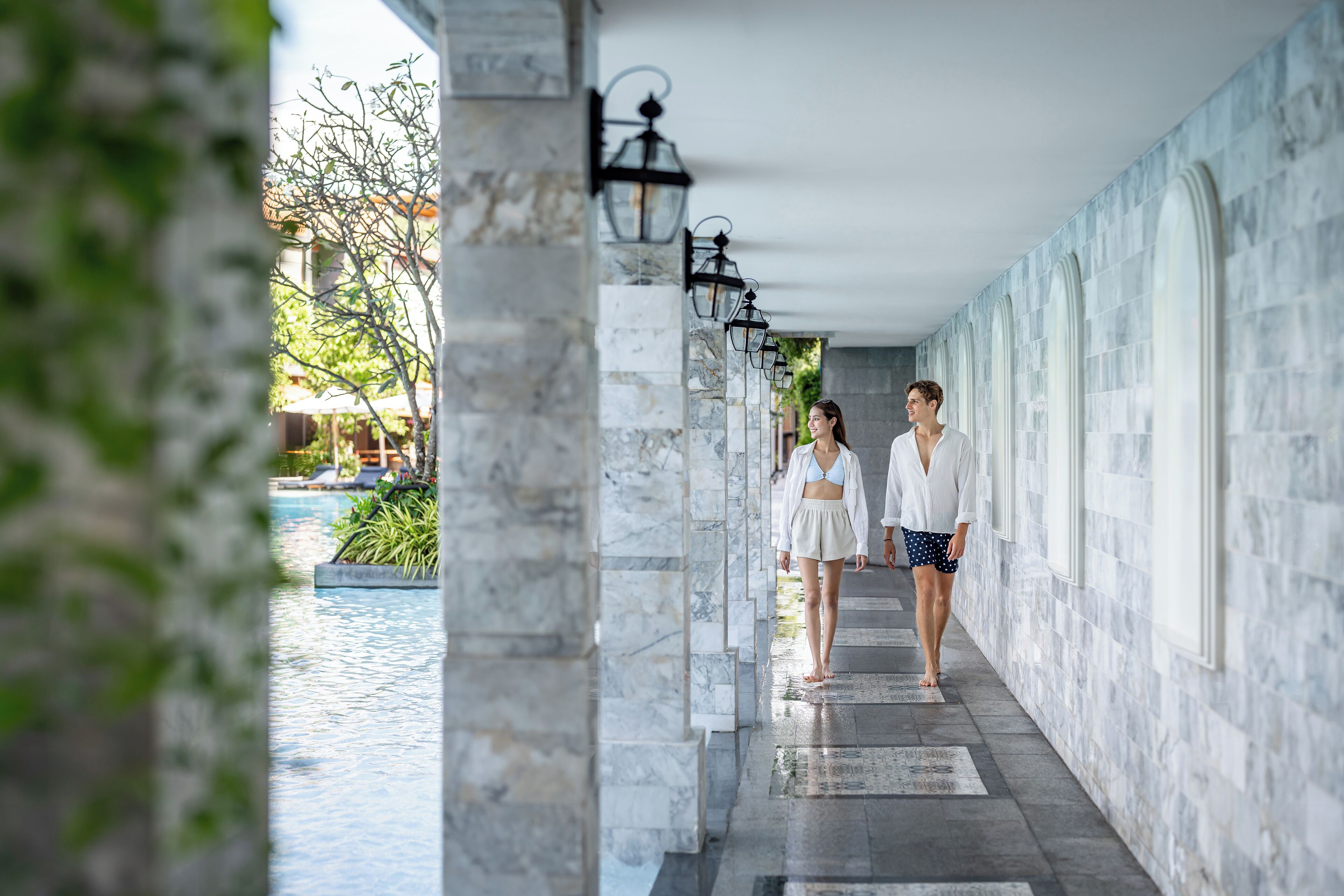 2 outdoor pools, pool umbrellas, pool loungers