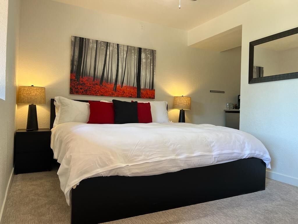 Deluxe-dobbeltværelse - 1 soveværelse - boblebad - bjergudsigt | Individuelt design, individuel indretning, gratis Wi-Fi, sengetøj