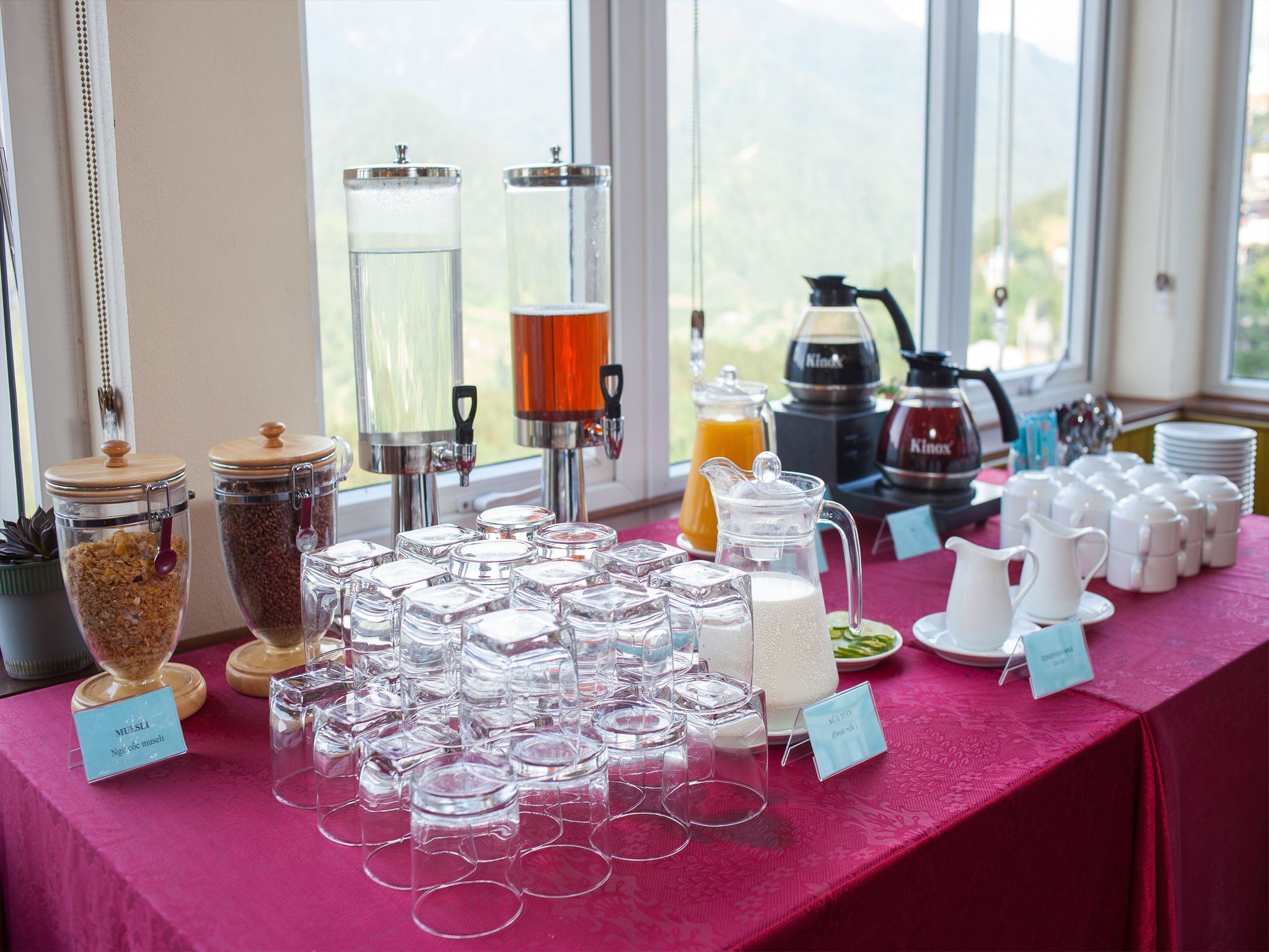 buffet breakfast for a fee