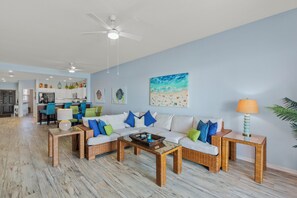 Smart TV, books, stereo