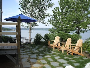 Terrace/patio - Hancock House, waterfront, charming, elegant,  (Hancock)