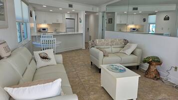 TV, DVD player, books