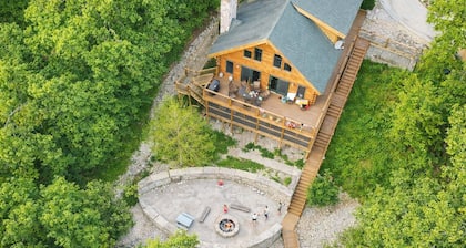 Edgewater Lodge - ylellinen ranta 4BR hirsimökki Beaver Lake yksinäinen lahti!