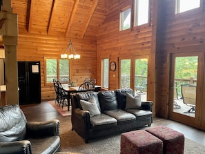Smart TV, fireplace, video games, DVD player
