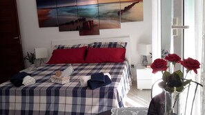 Premium bedding, down duvets, desk, iron/ironing board