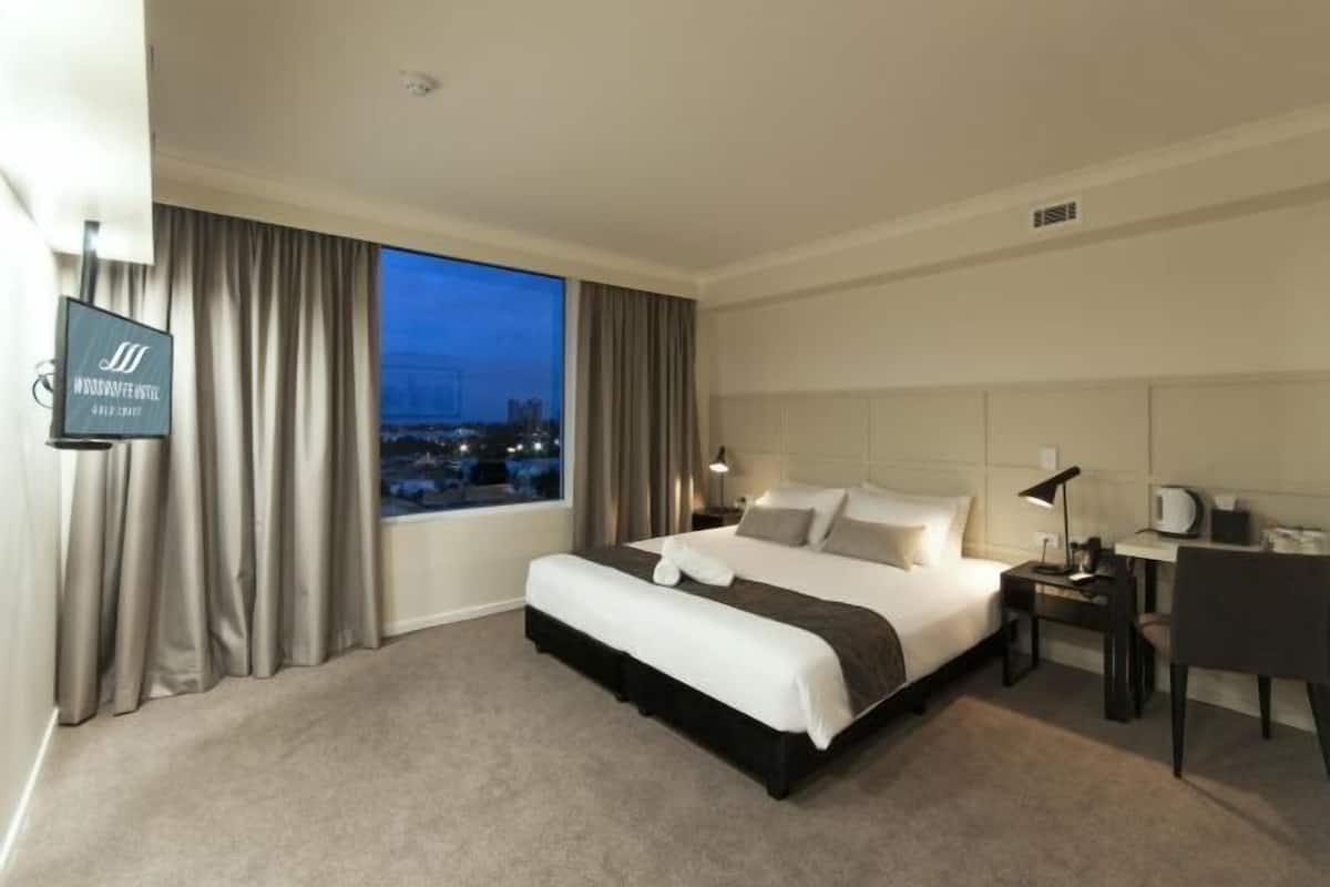 Premium bedding, desk, free WiFi, bed sheets