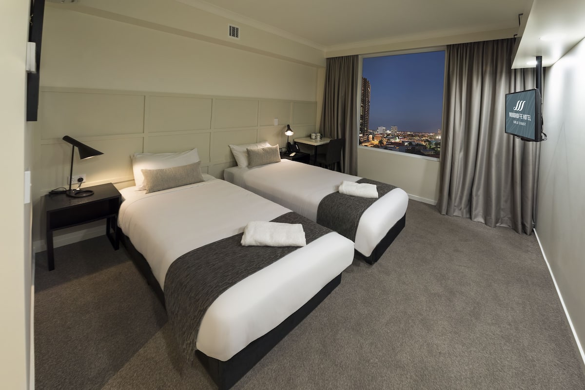 Premium bedding, desk, free WiFi, bed sheets