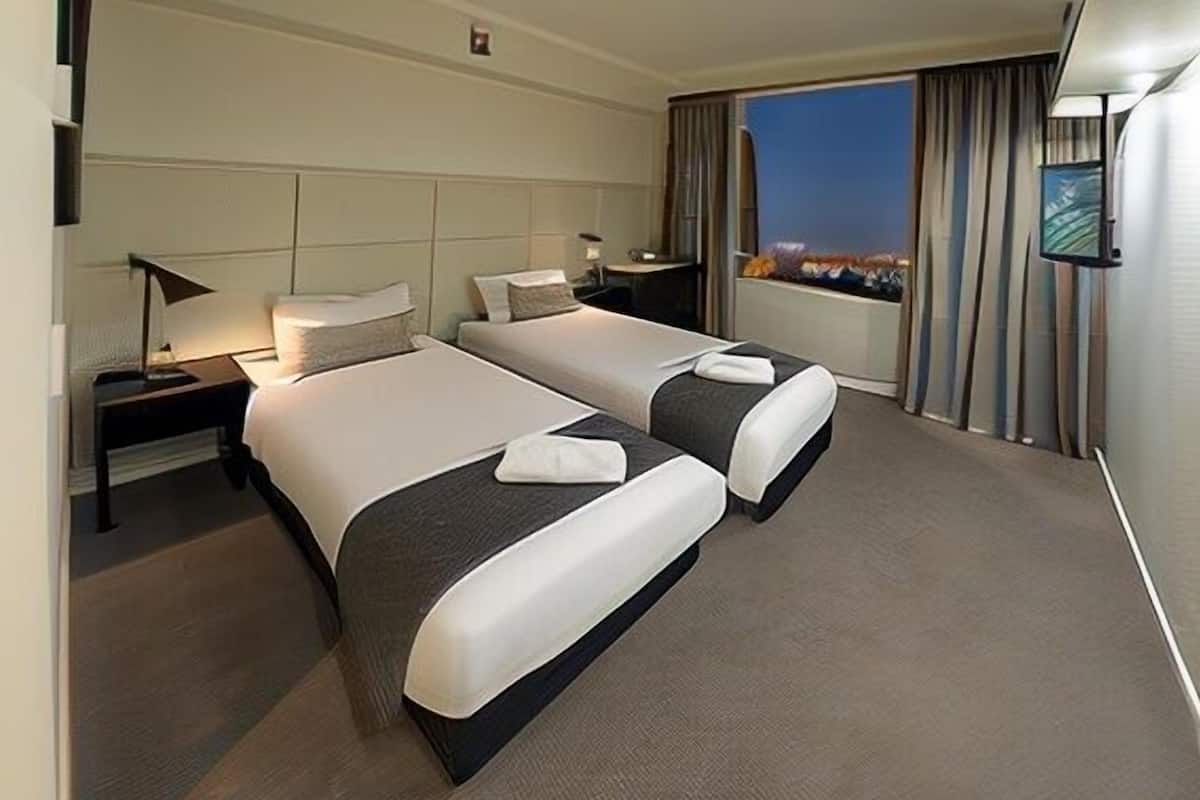 Premium bedding, desk, free WiFi, bed sheets