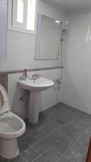 Room (Whale) | Bathroom | Shower - Sirak Pension (Changwon)