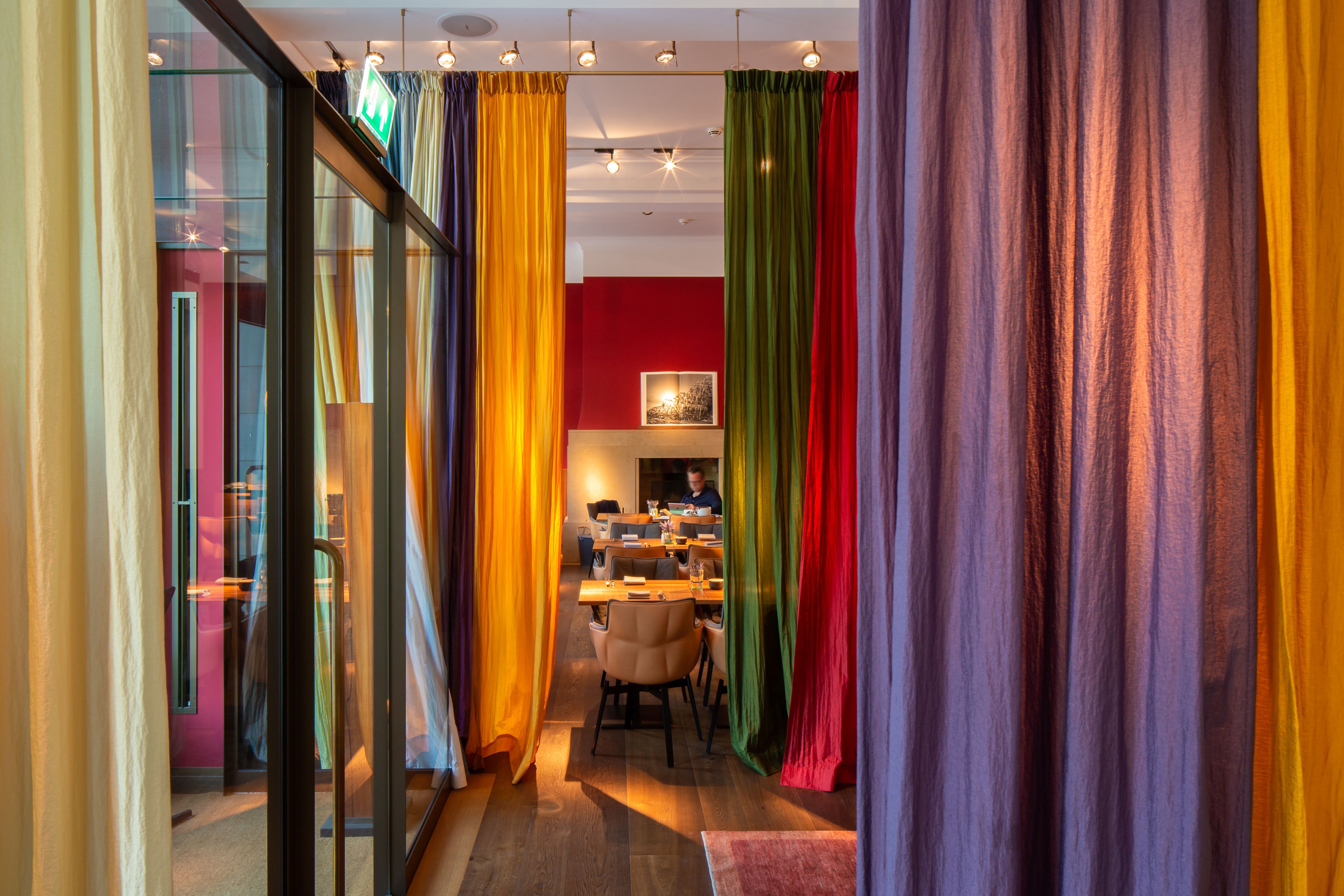 breakfast and dinner served, international cuisine