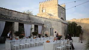 Outdoor wedding area