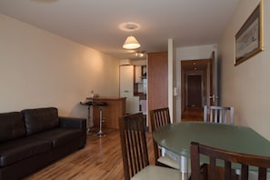 Basic Condo, 2 Bedrooms, Balcony, City View | Living area