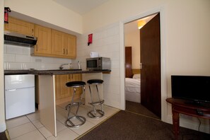 基本樓中樓客房, 1 張標準雙人床, 城市景 | 私人小型廚房 | 雪櫃、微波爐、爐具