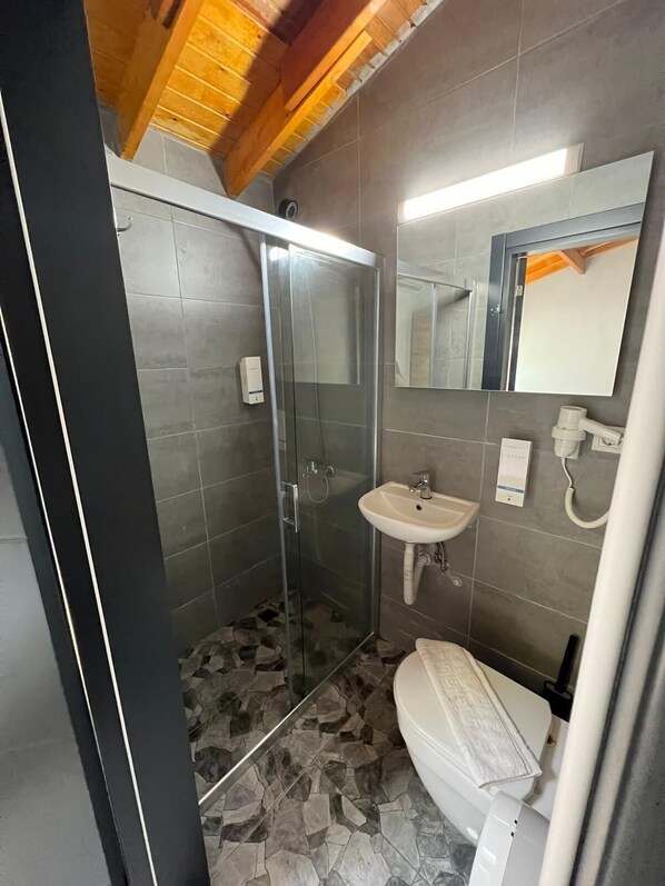 Design Room | Bathroom | Shower, free toiletries, hair dryer, towels - Ados Hotel (Cesme)
