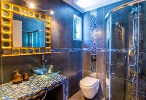 Villa, 2 Bedrooms, Private Pool | Bathroom | Shower, hair dryer, towels, soap - Artist's Villa Lilac Lilium (Paxos)