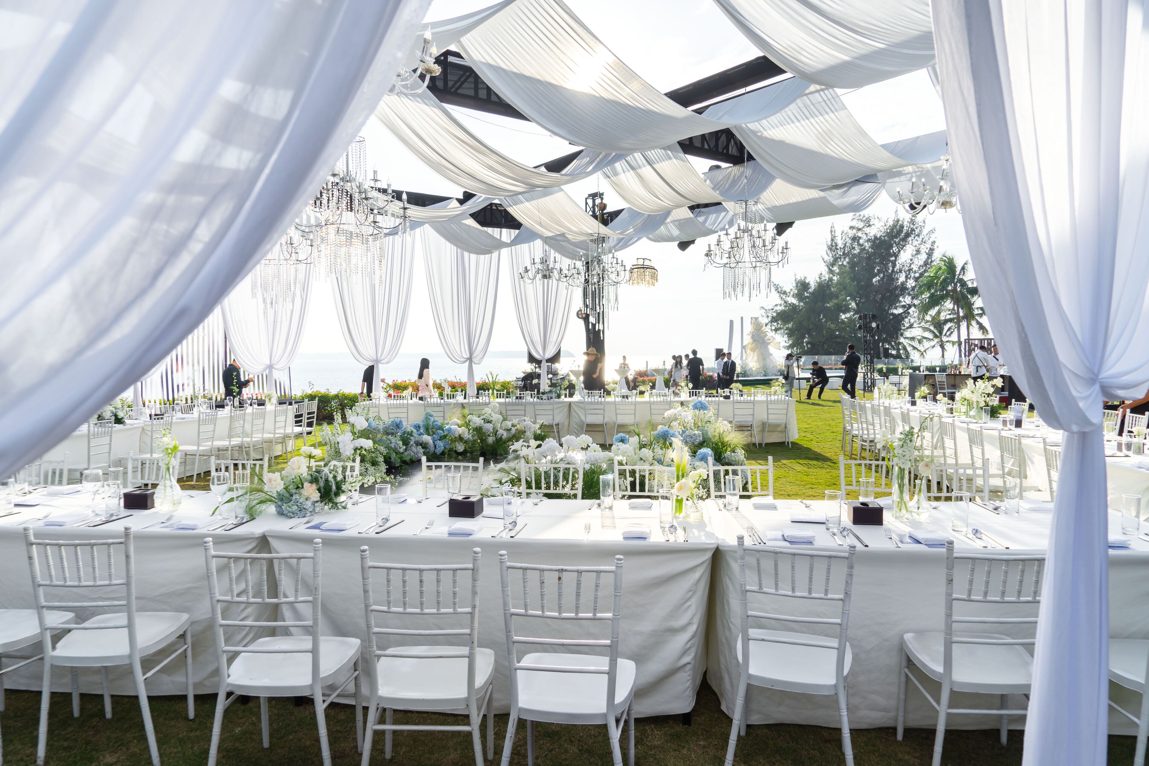 outdoor wedding area