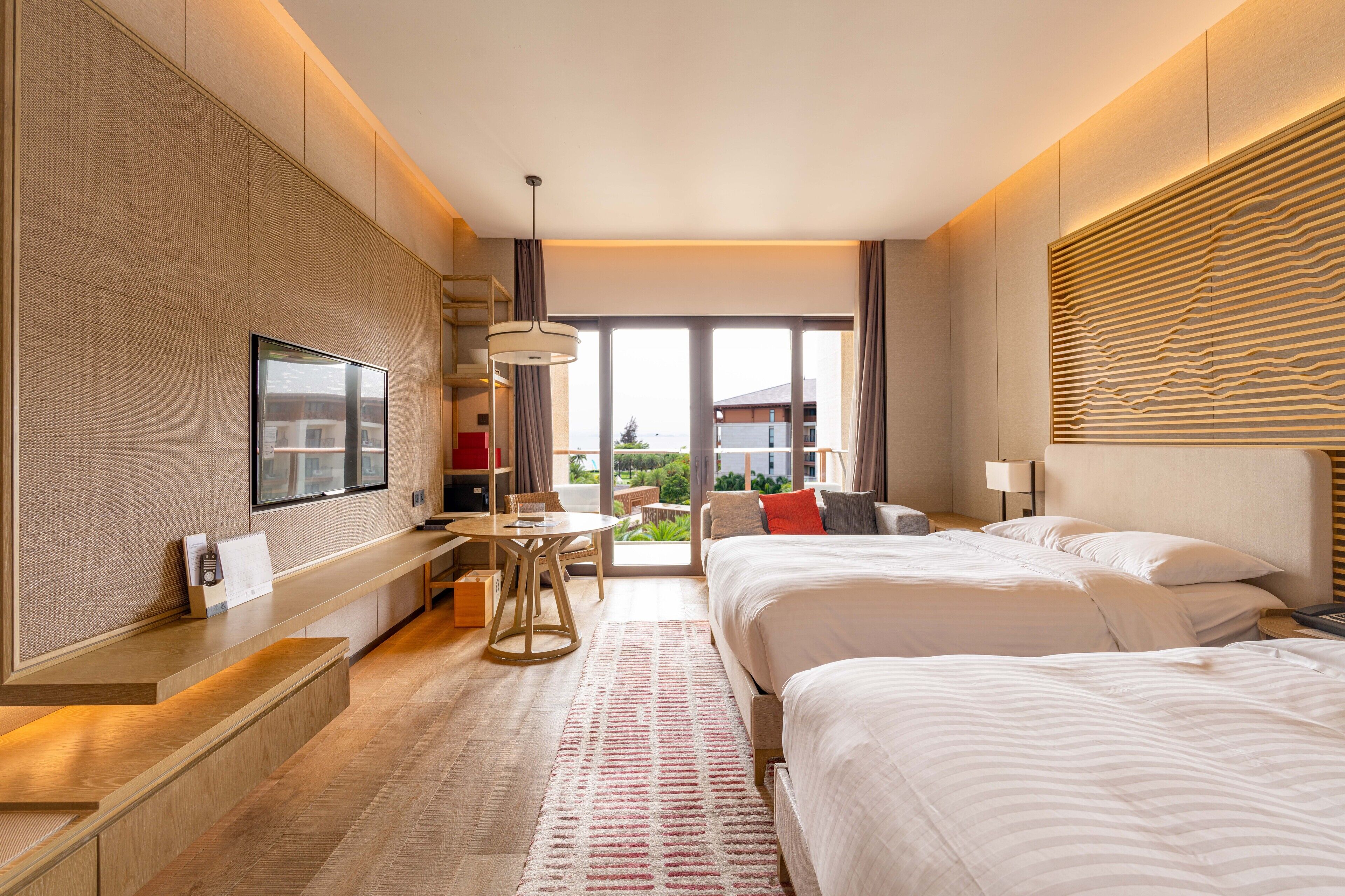 디럭스룸, 더블침대 2개, 부분 바다 전망 | 고급 침구, 오리/거위털 이불, 객실 내 금고, 각각 다른 스타일의 인테리어