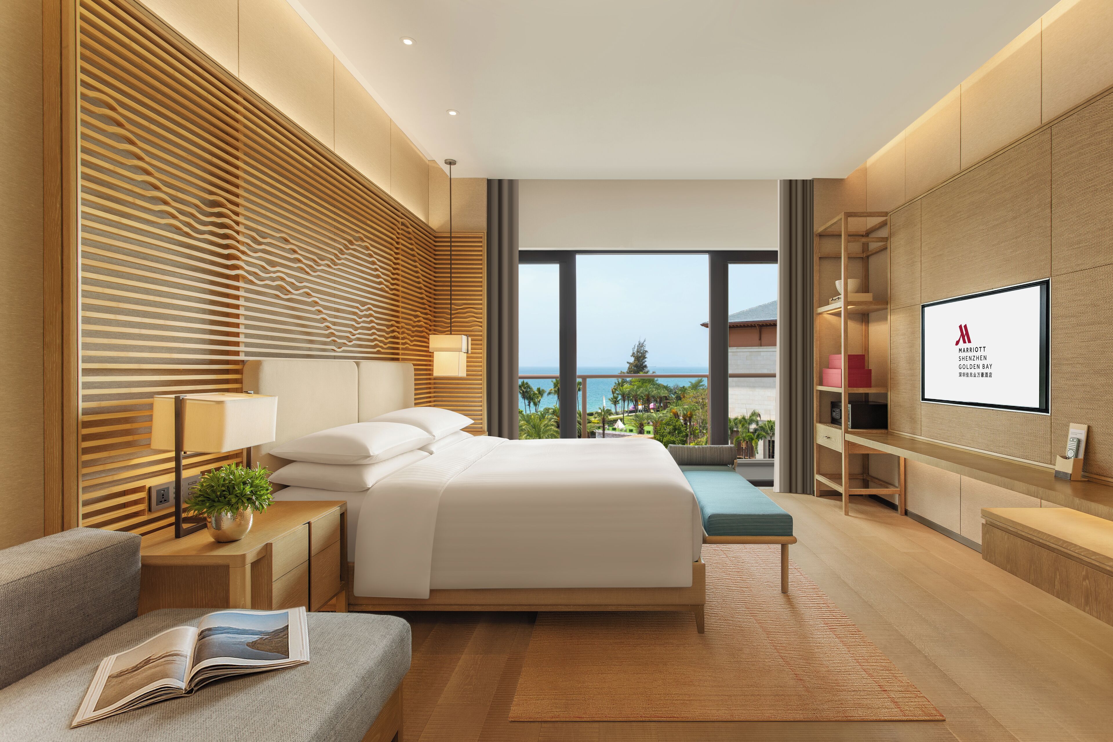 豪華客房, 1 張特大雙人床, 部分海景 | 客房景觀