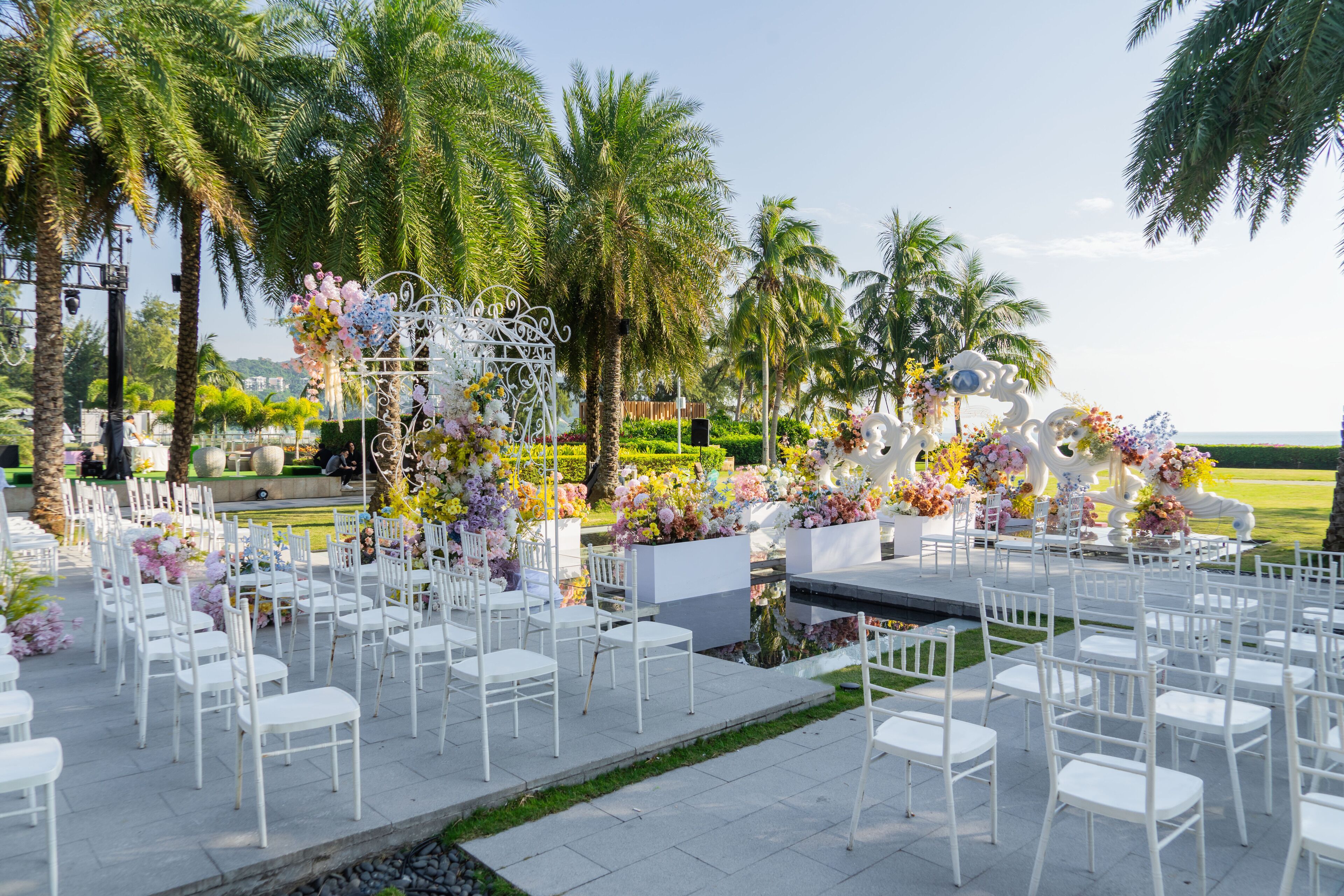 outdoor wedding area