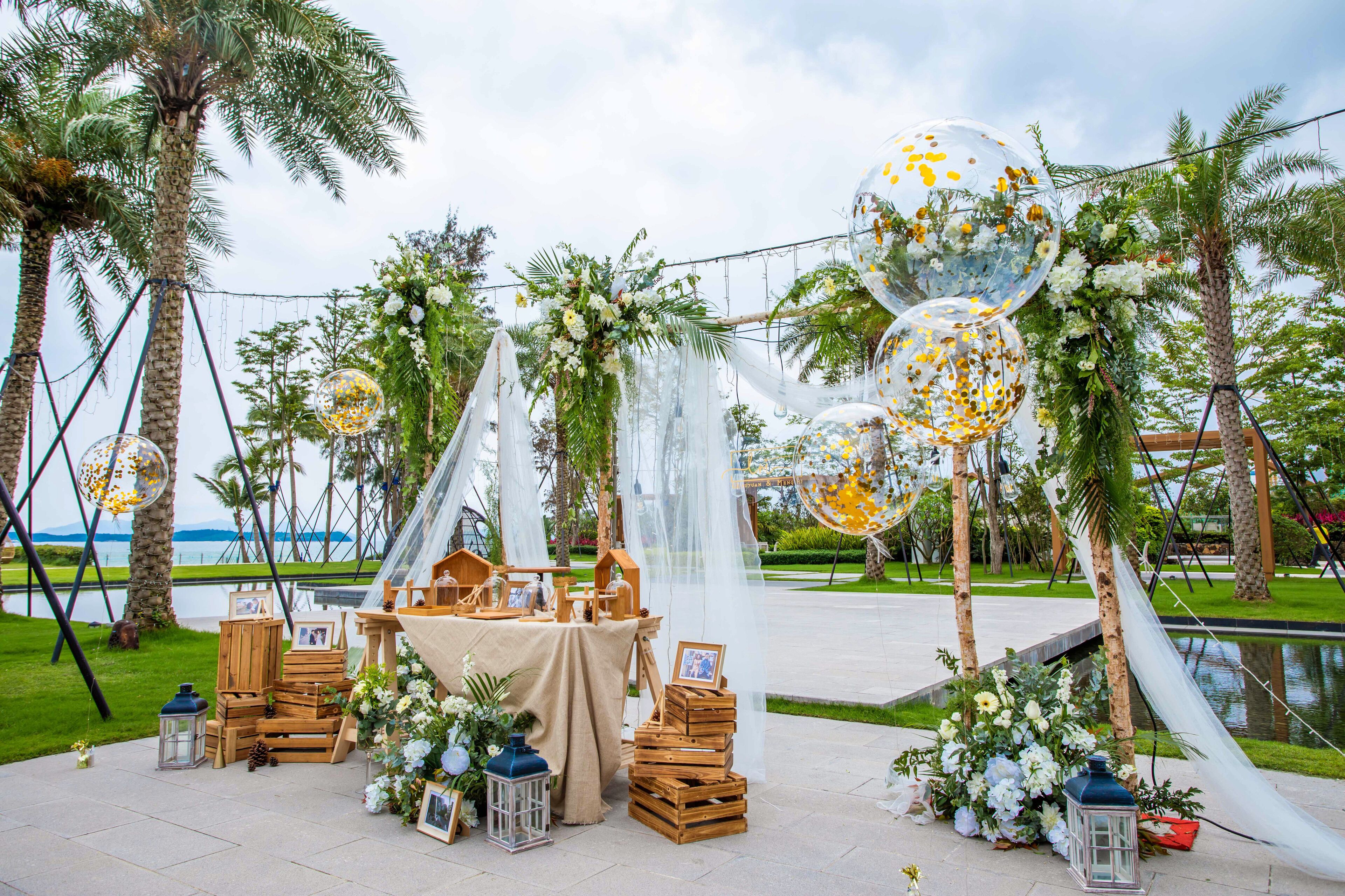 outdoor wedding area