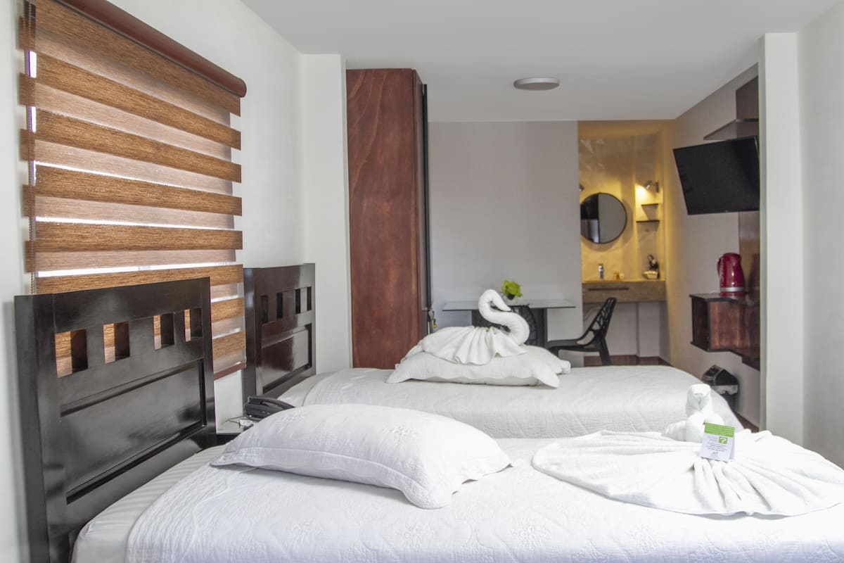 Habitación superior con 2 camas individuales, 1 habitación, baño privado | Edredones de plumas, wifi gratis, mobiliario individual y ropa de cama