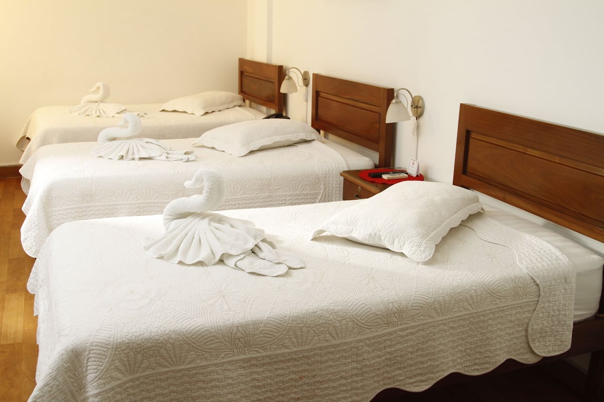 Habitación triple económica, 1 habitación, baño privado | Edredones de plumas, wifi gratis, mobiliario individual y ropa de cama